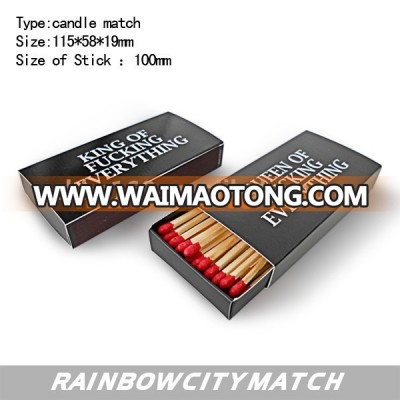 promotional gift nice logo print custom wooden matches match box