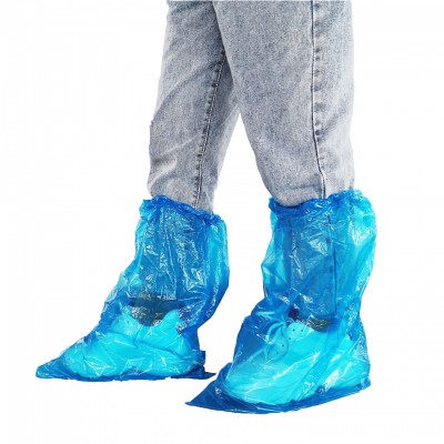 Plastic CPE blue disposable shoecover