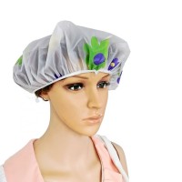 Colorful EVA PVC shower bath cap in stock cycle use EVA shower bath cap